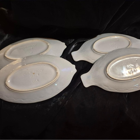 Ceramic Fish-Shaped Serving Platter - White - Picture 3 of 8